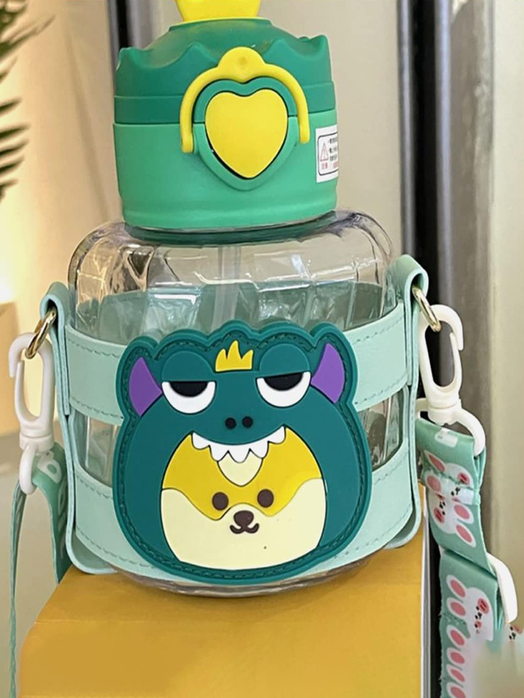 

Little Surprise Box LLP Kids Green Frog with Crown Lid Water Bottle-600ml