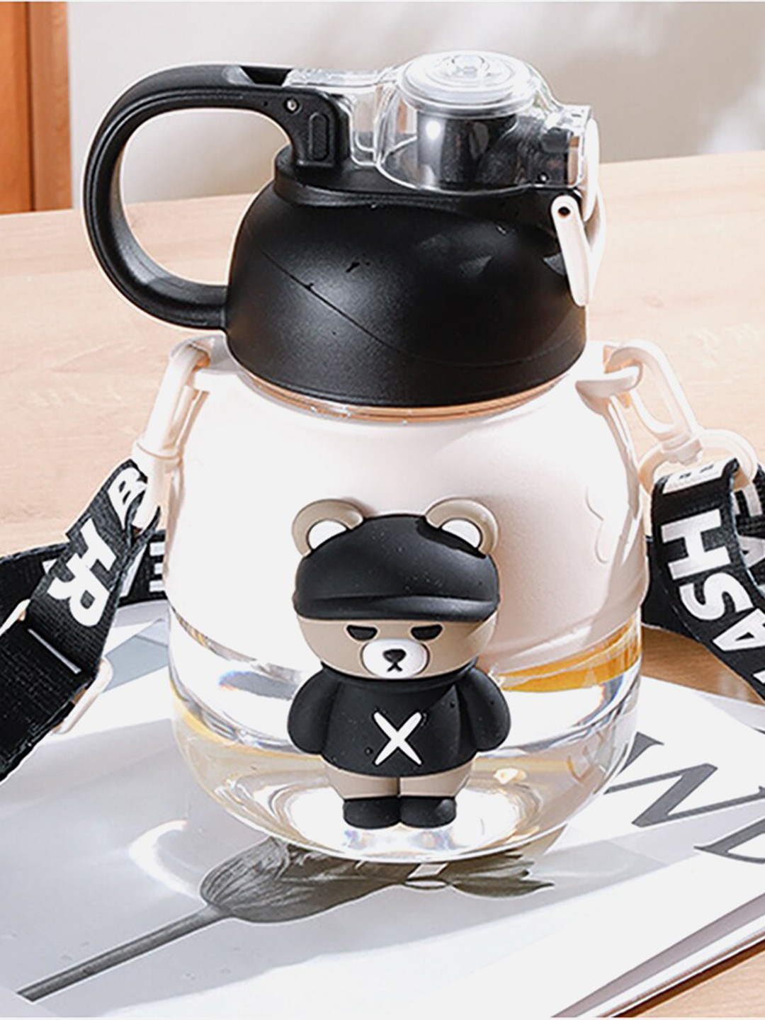 

Little Surprise Box LLP Kids Black Kelly Jo XOXO Water Bottle 1.1L