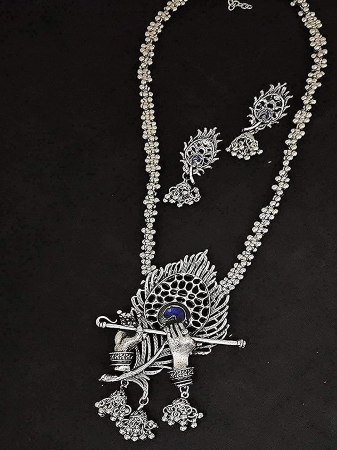 

PRASUB Sterling Silver Necklace with Earrings