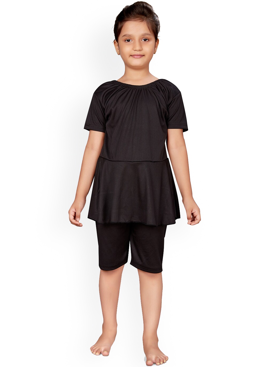 

BAESD Girls Round Neck Legsuit, Black