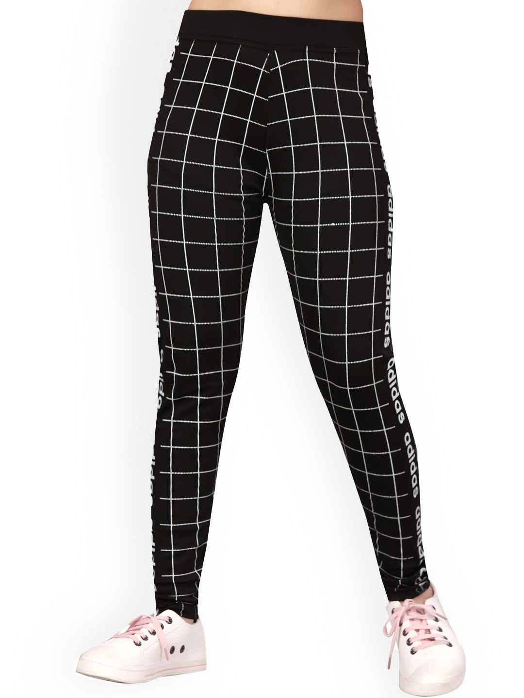 

BAESD Girls Checked Rapid-Dry Sports Track Pants, Black