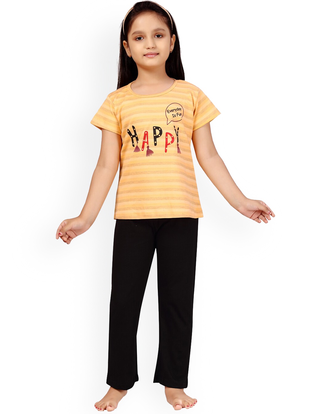 

BAESD Printed Pure Cotton Night Suit, Peach