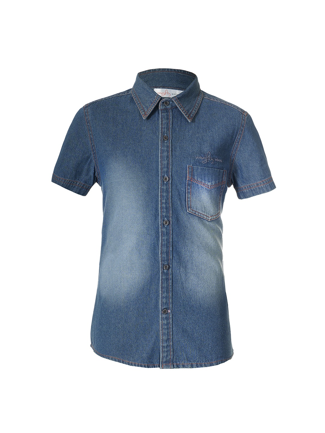 

naughty ninos Boys Blue Relaxed Regular Fit Solid Casual Shirt