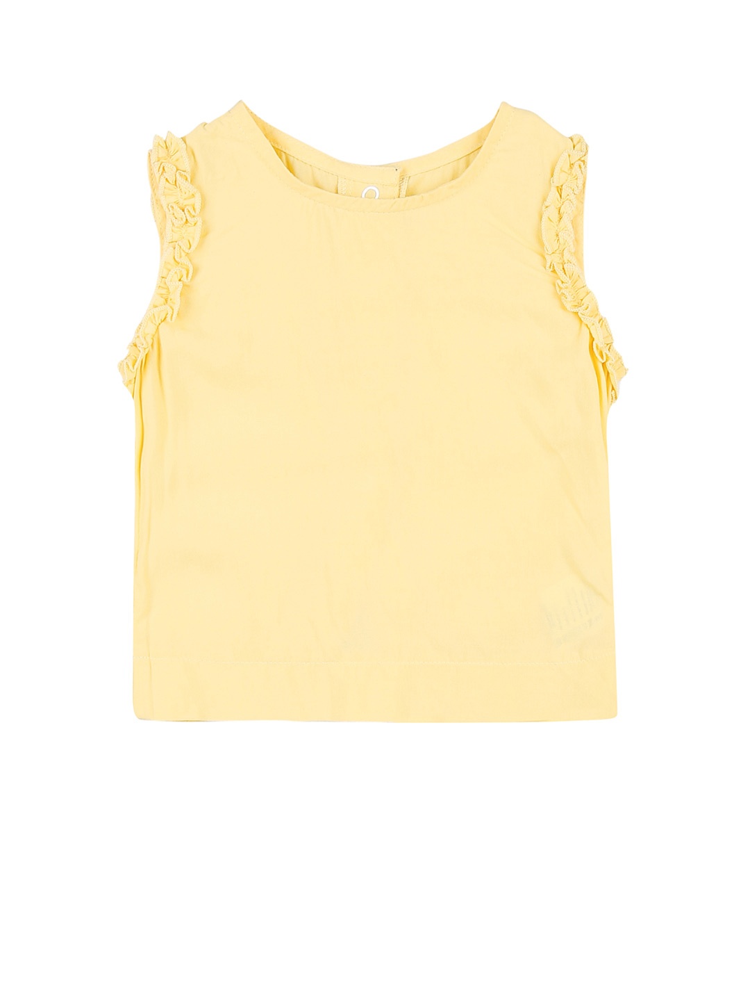 

Gini and Jony Girls Yellow Solid Top with Frill Detail