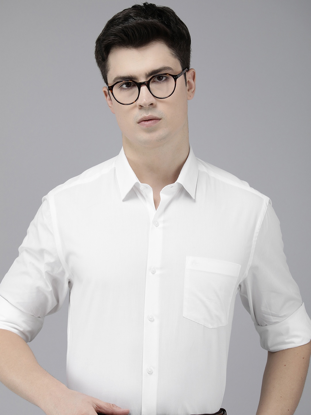 

Arrow Solid Pure Cotton Manhattan Slim Fit Formal Shirt, White