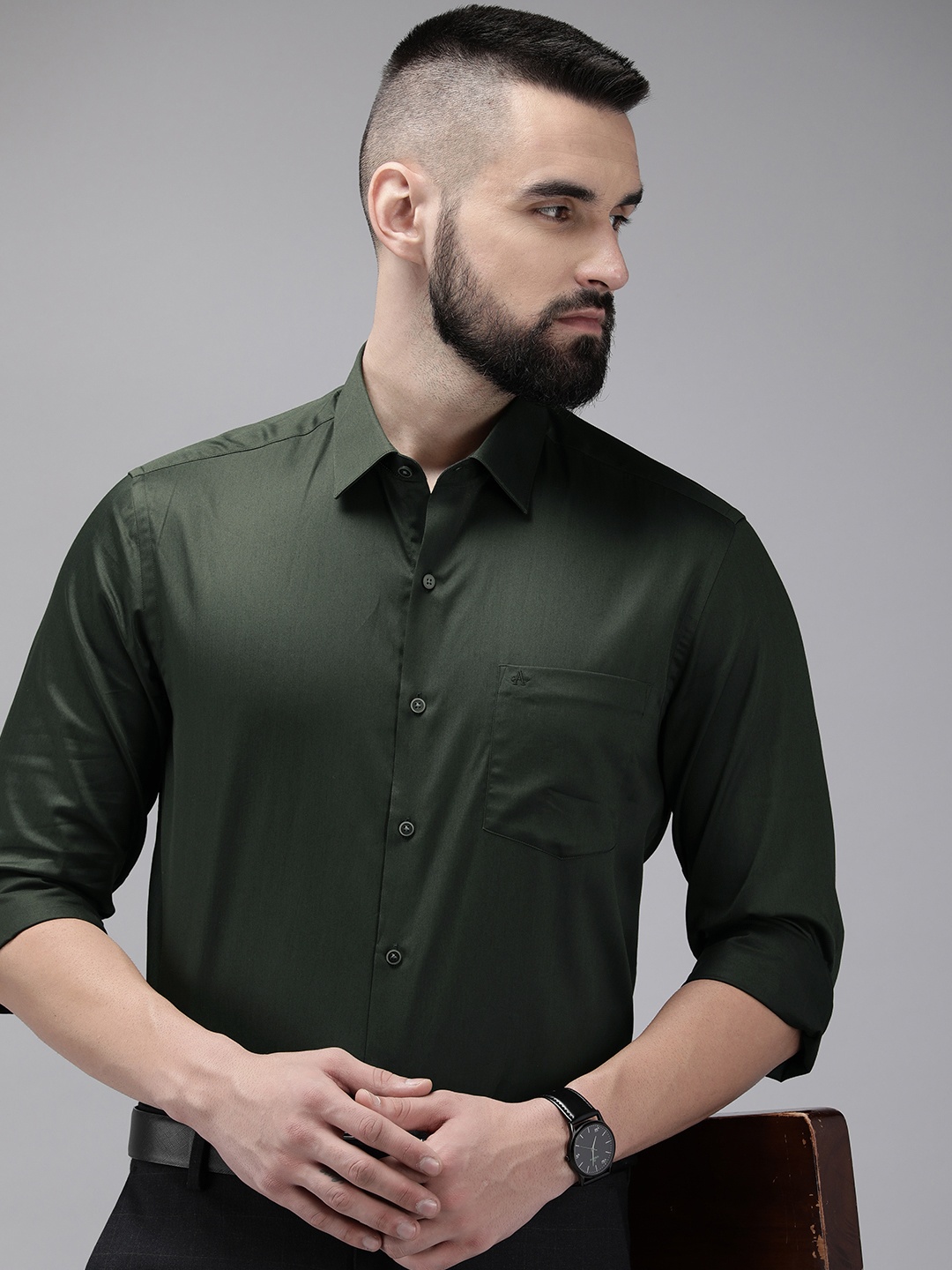 

Arrow Manhattan Slim Fit Pure Cotton Formal Shirt, Green