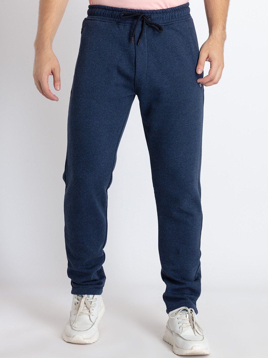 

Status Quo Men Mid-Rise Track Pants, Blue