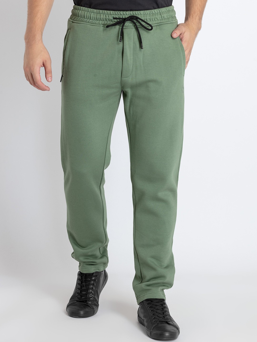 

Status Quo Men Mid-Rise Track Pants, Green