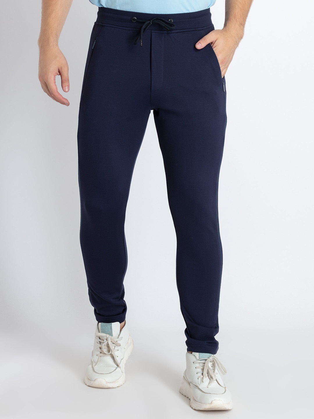 

Status Quo Men Mid-Rise Track Pants, Navy blue