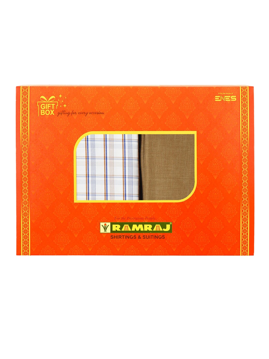 

Ramraj Men Checked Shirt & Trouser Clothing Fabric, White