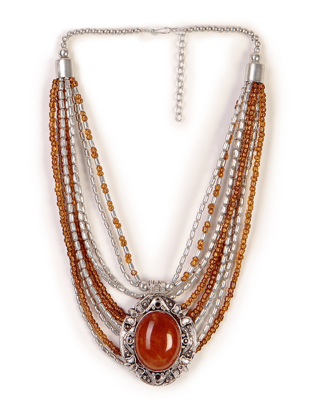 

Bamboo Tree Jewels Multicoloured Metal Necklace, Multi