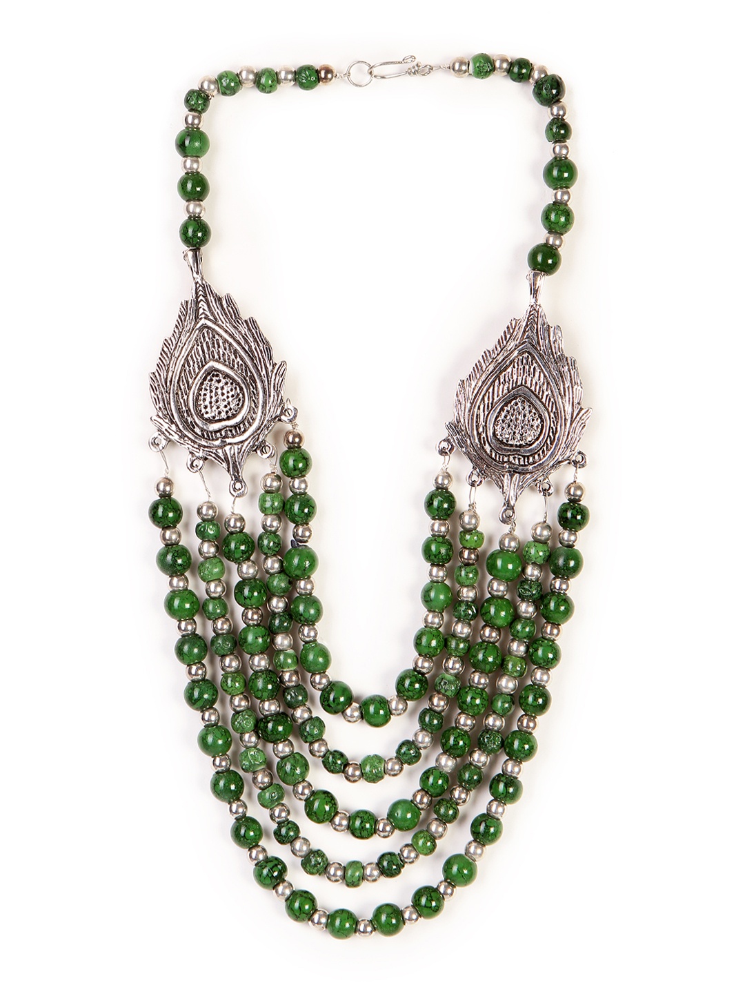 

Bamboo Tree Jewels Green Metal Necklace