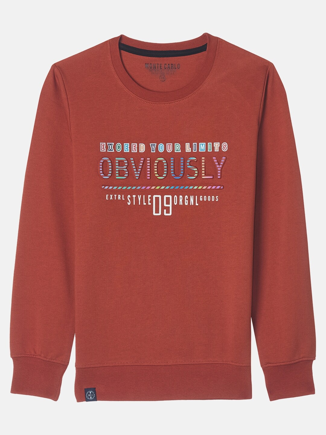 

Monte Carlo Boys Typography Printed Sweatshirt, Brown