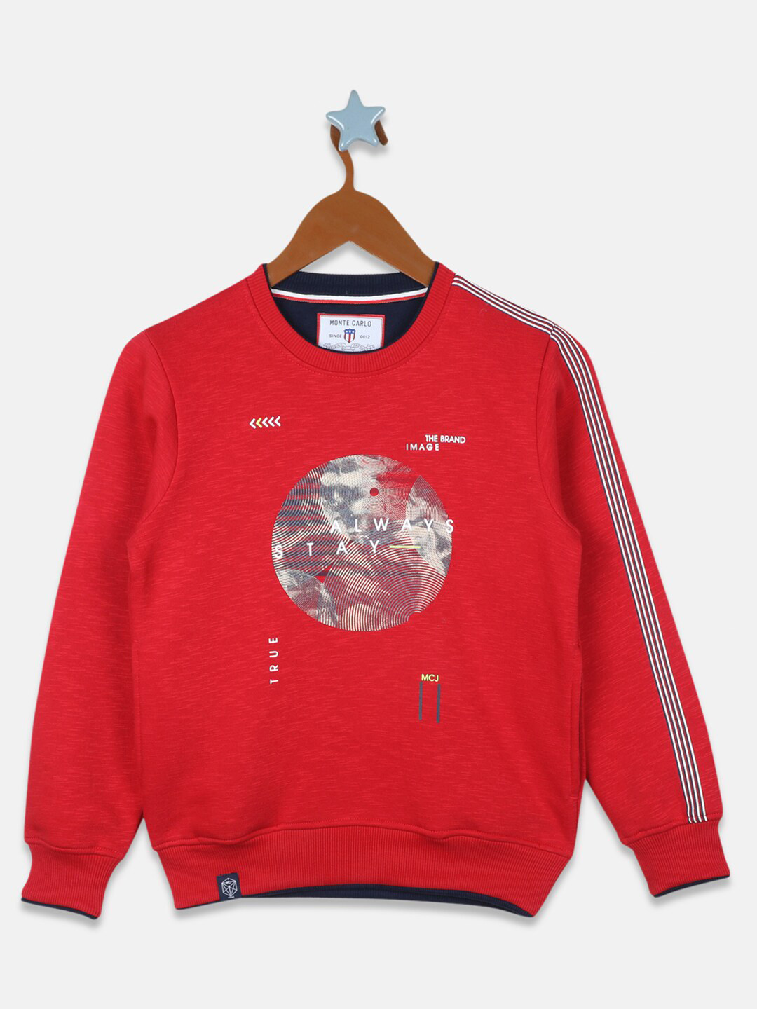 

Monte Carlo Boys Graphic Printed Sweatshirt, Red