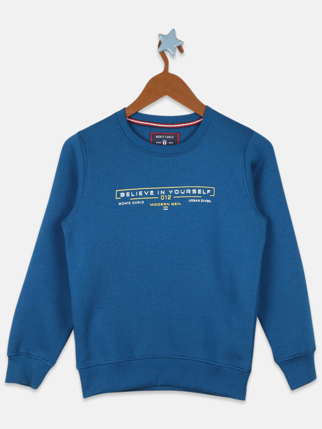 

Monte Carlo Boys Typography Printed Sweatshirt, Blue