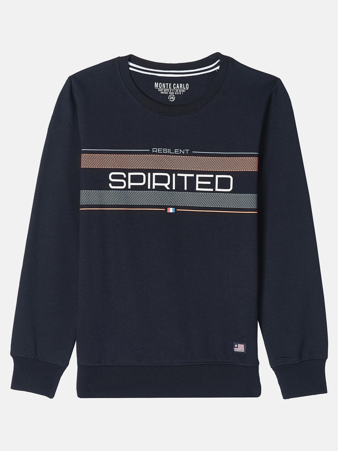 

Monte Carlo Boys Typography Printed Pullover, Navy blue