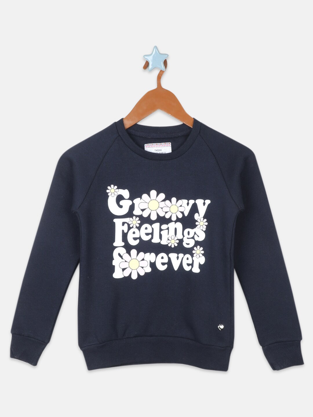 

Monte Carlo Girls Typography Printed Pullover Sweatshirt, Blue