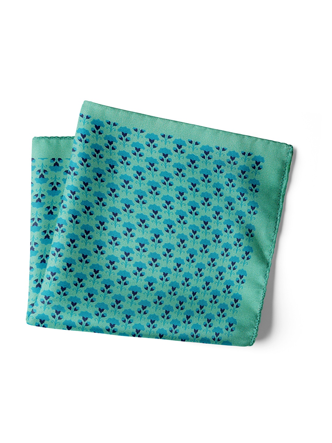 

CHOKORE Men Printed Silk Pocket Square, Blue