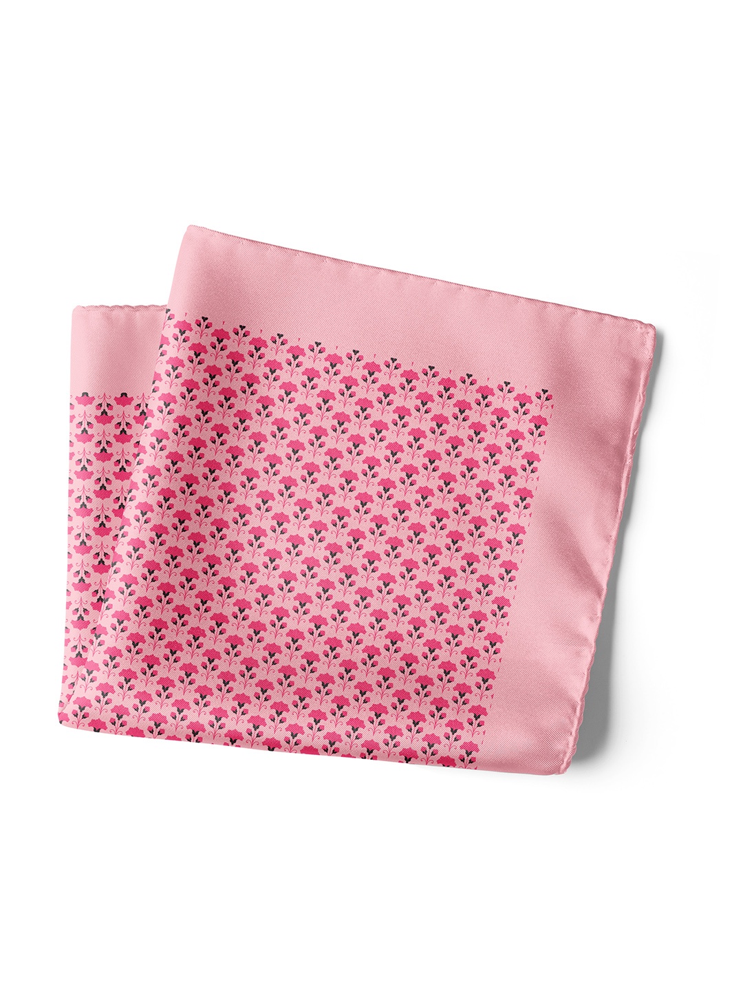 

CHOKORE Men Printed Silk Pocket Square, Pink