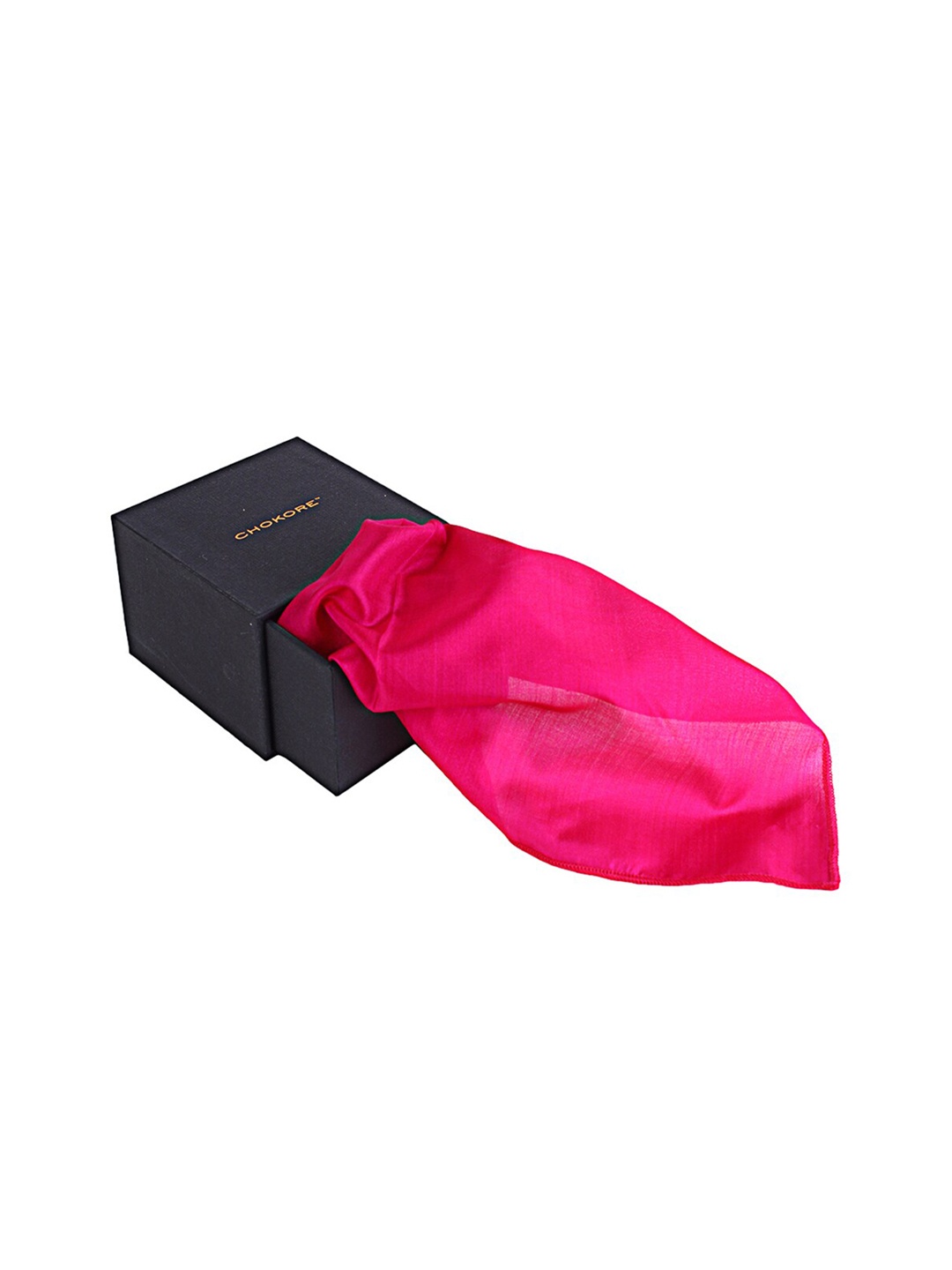 

CHOKORE Silk Pocket Square, Fuchsia