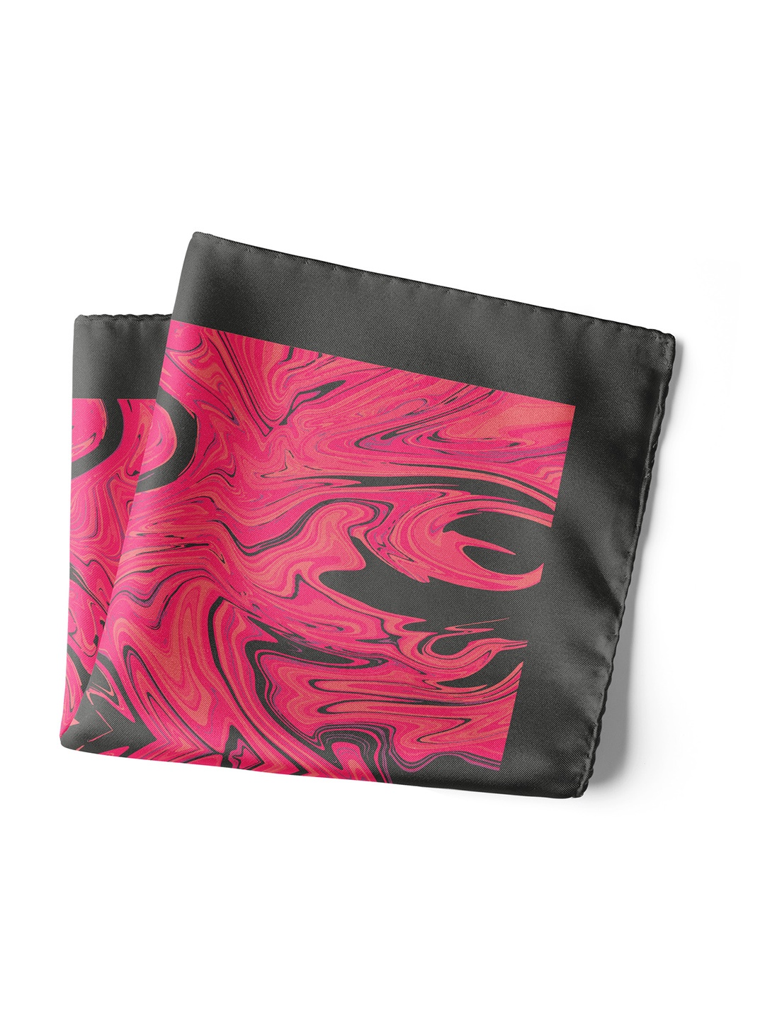 

CHOKORE Men Printed Pure Satin Silk Pocket Squares, Magenta
