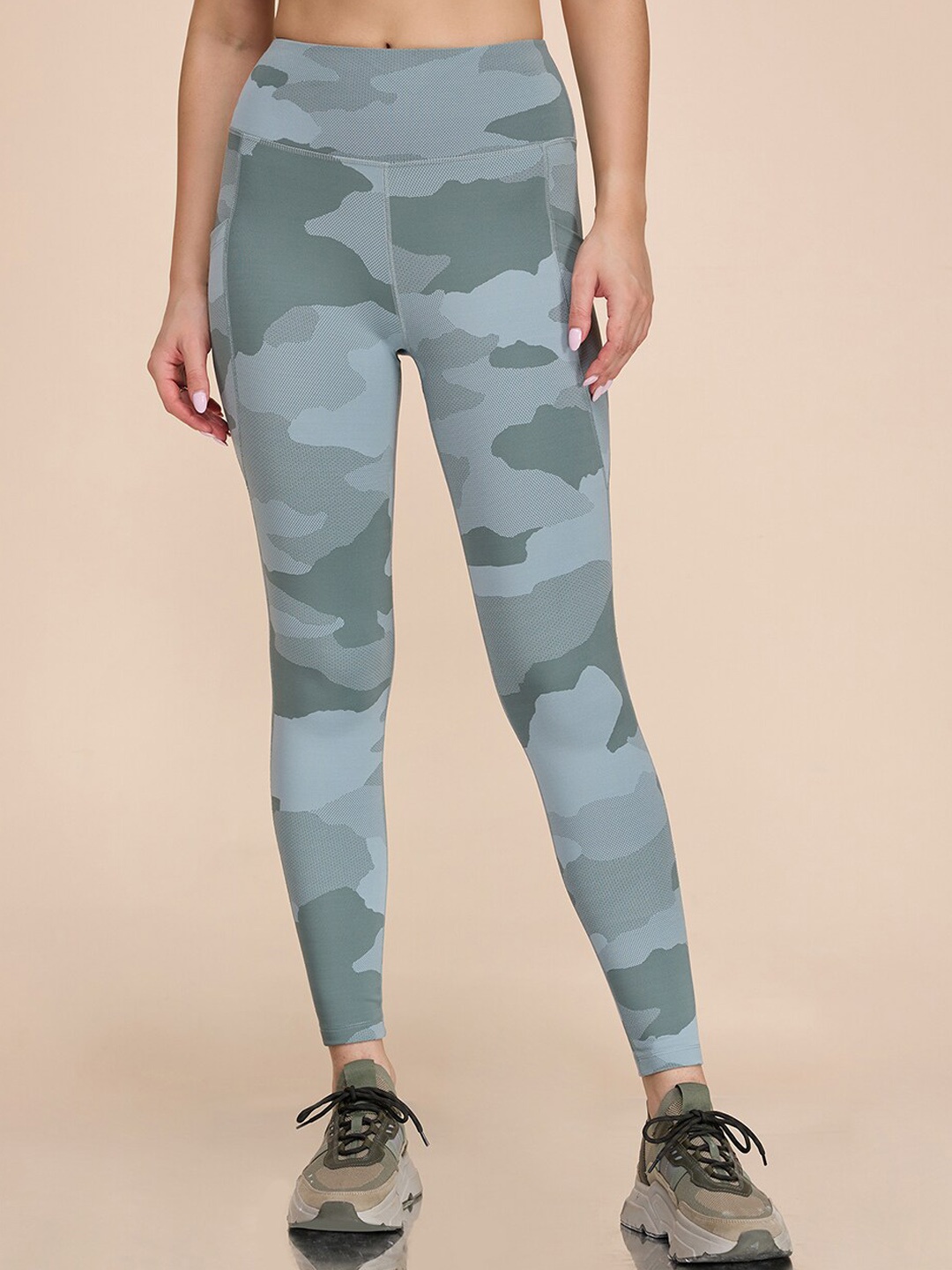 

KICA Women High Waist Printed Tights, Olive
