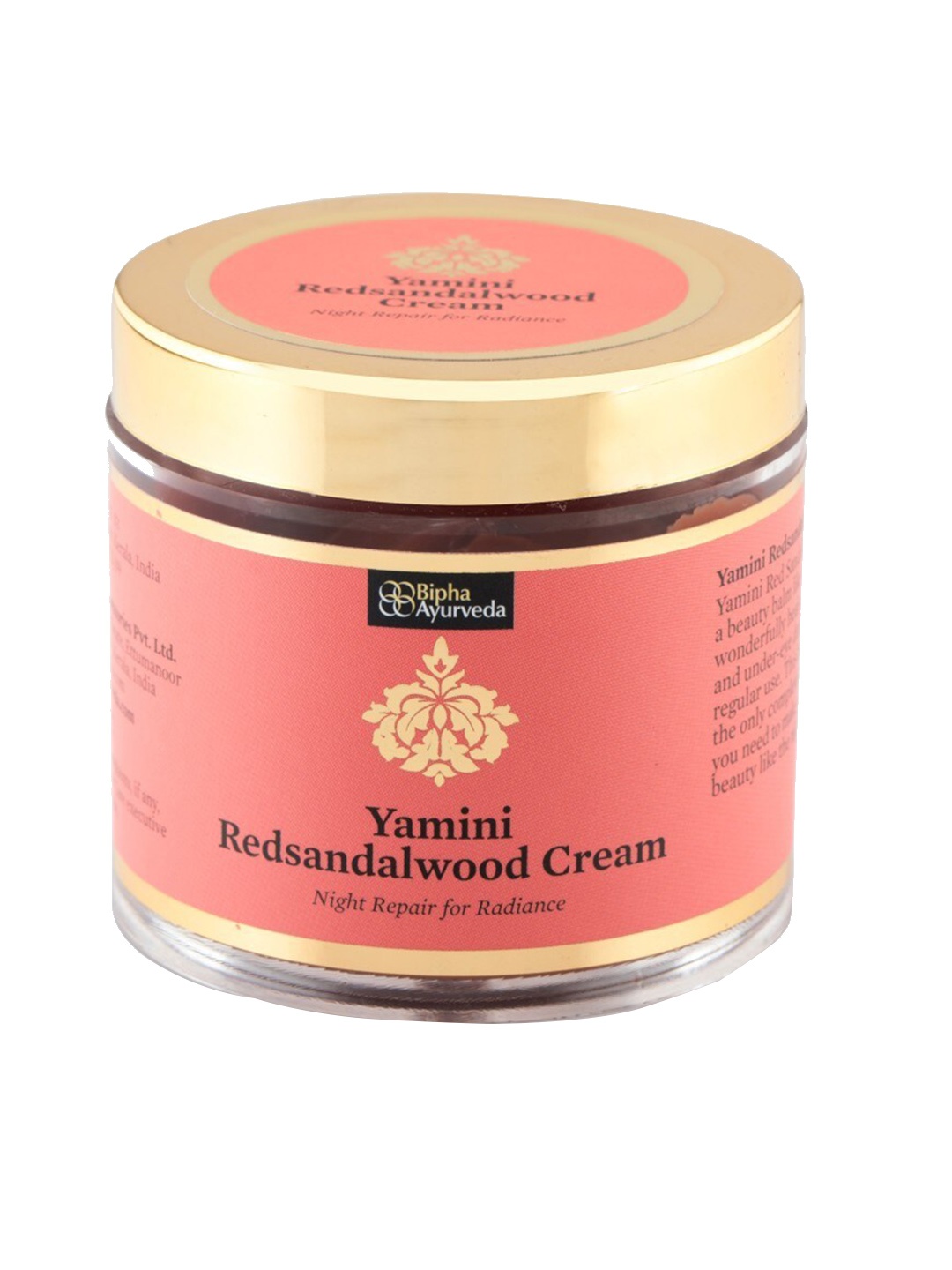 

Bipha Ayurveda Yamini Red Sandalwood Night Repair Cream - 75g, Peach