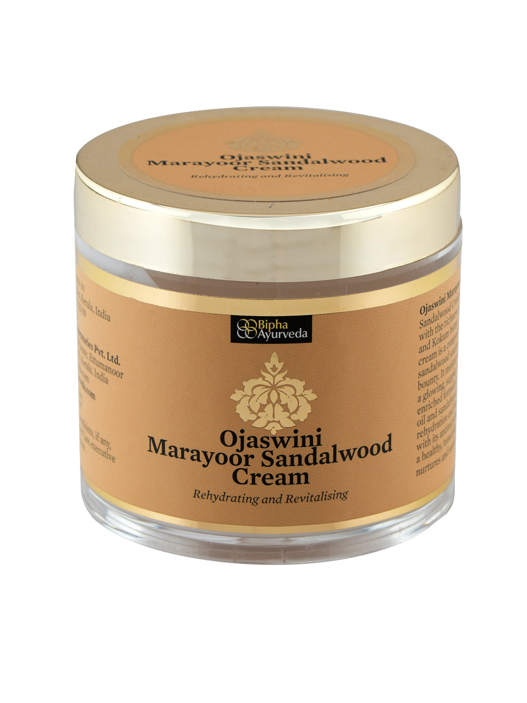 

Bipha Ayurveda Ojaswini Marayoor Sandalwood Cream with Kokum Butter - 75 g, Brown