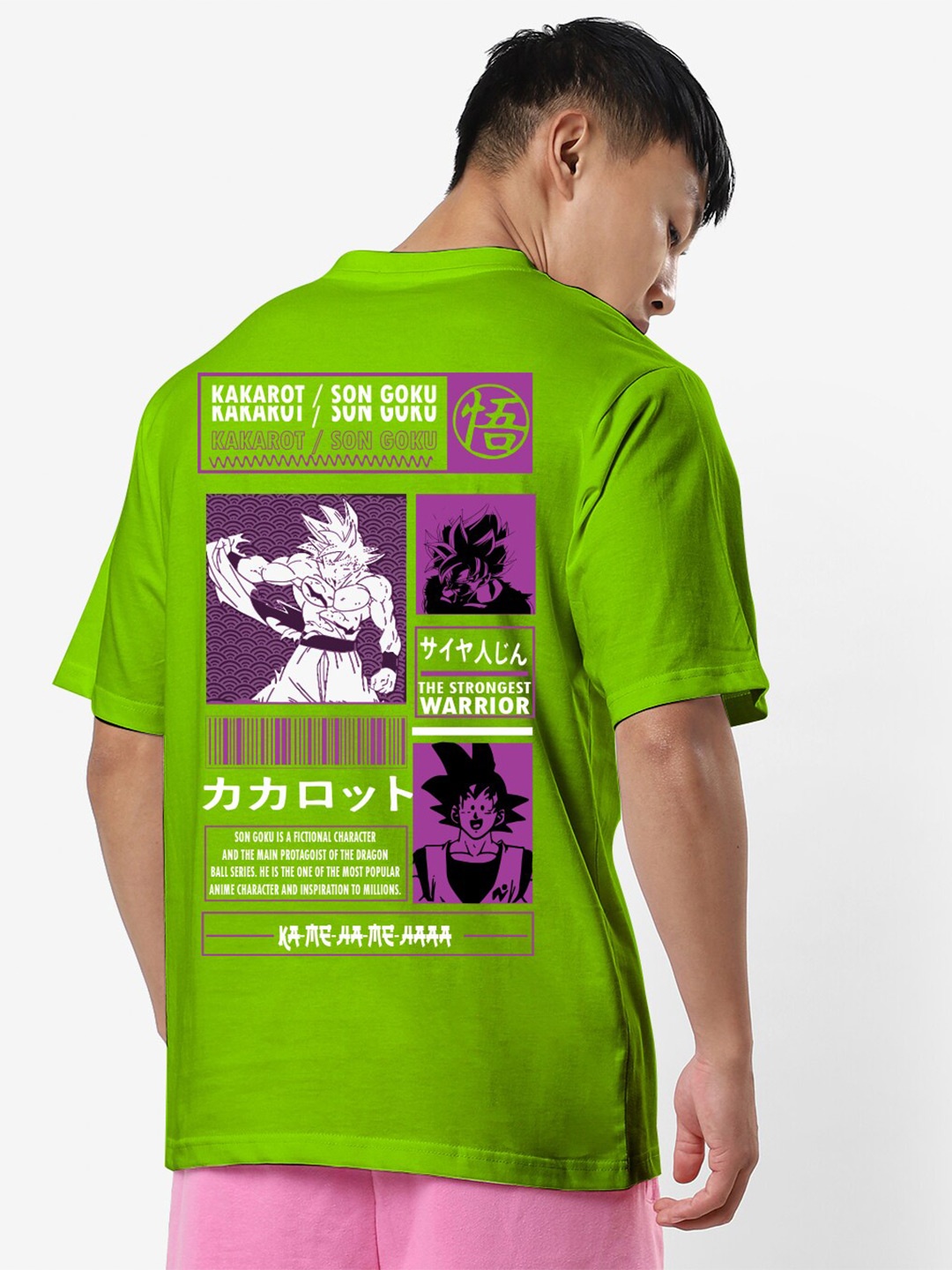 

STATUS MANTRA Dragon Ball Z Anime Printed Round Neck Regular T-shirt, Green