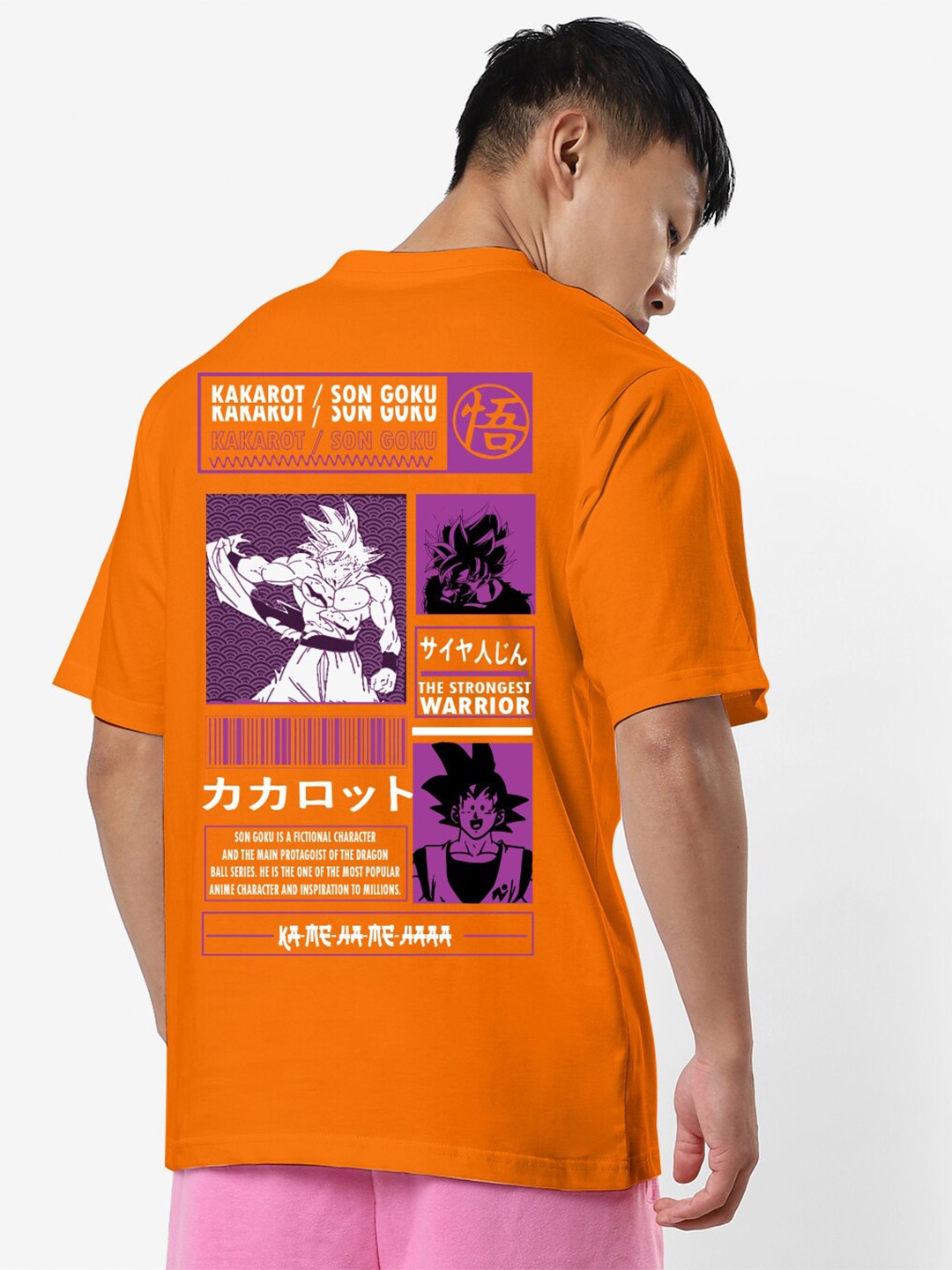 

STATUS MANTRA Dragon Ball Z Printed Round Neck Regular T-shirt, Orange
