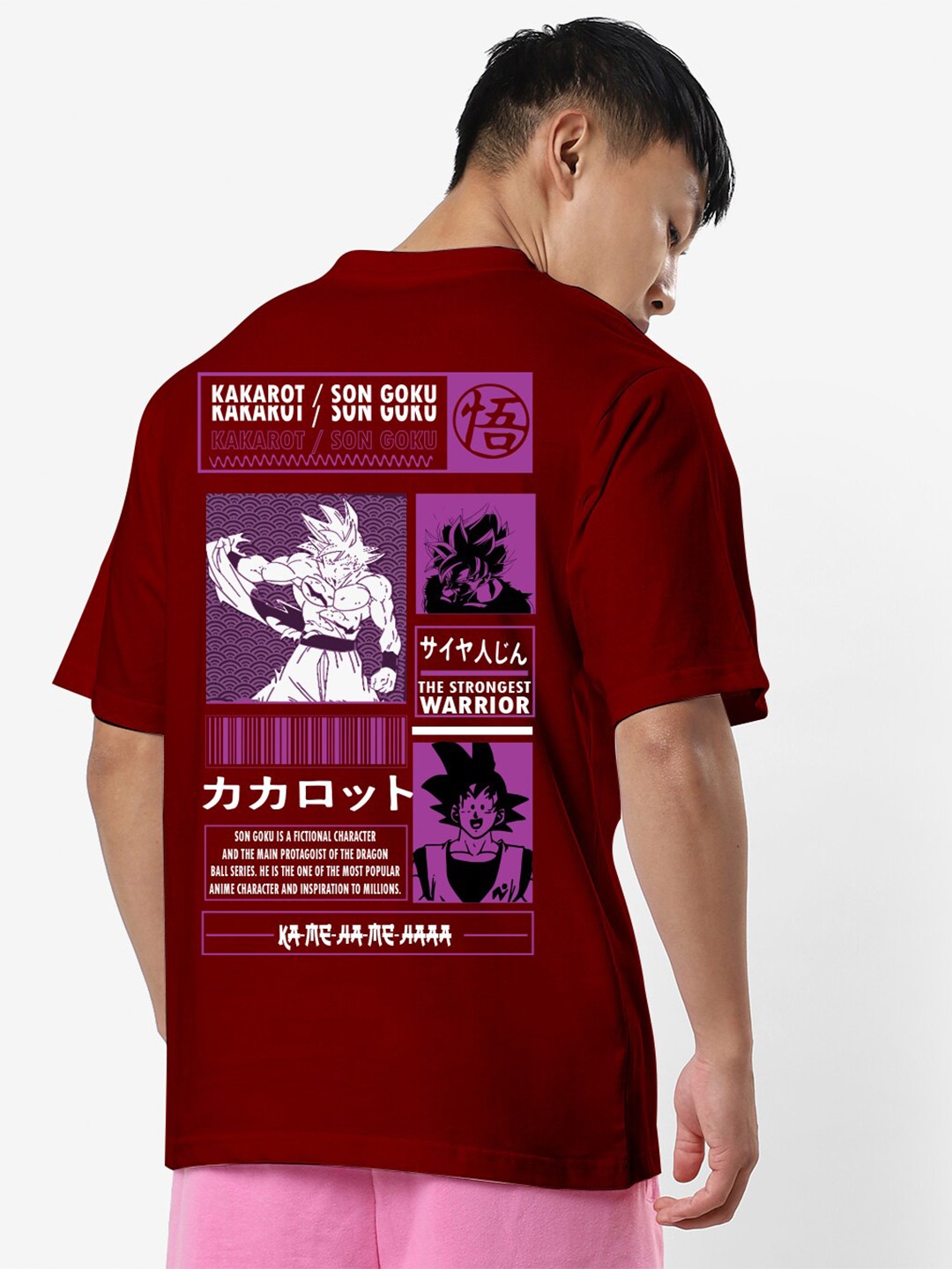 

STATUS MANTRA Dragon Ball Z Printed Round Neck Regular T-shirt, Maroon