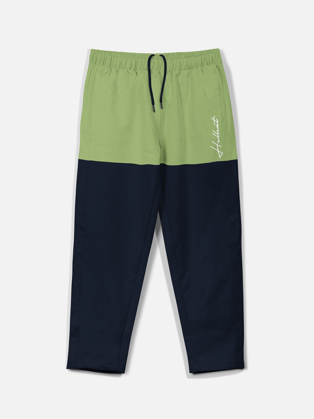 

HELLCAT Boys Colourblocked Track Pants, Green