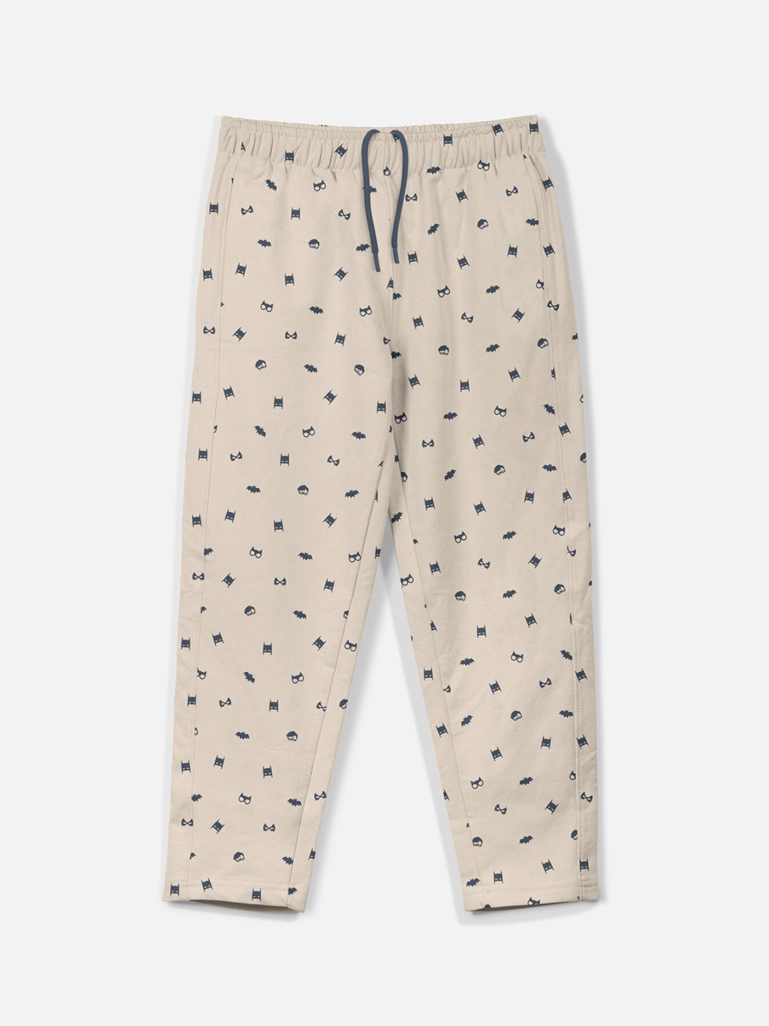 

HELLCAT Boys Conversational Printed Cotton Mid-Rise Track Pants, Beige