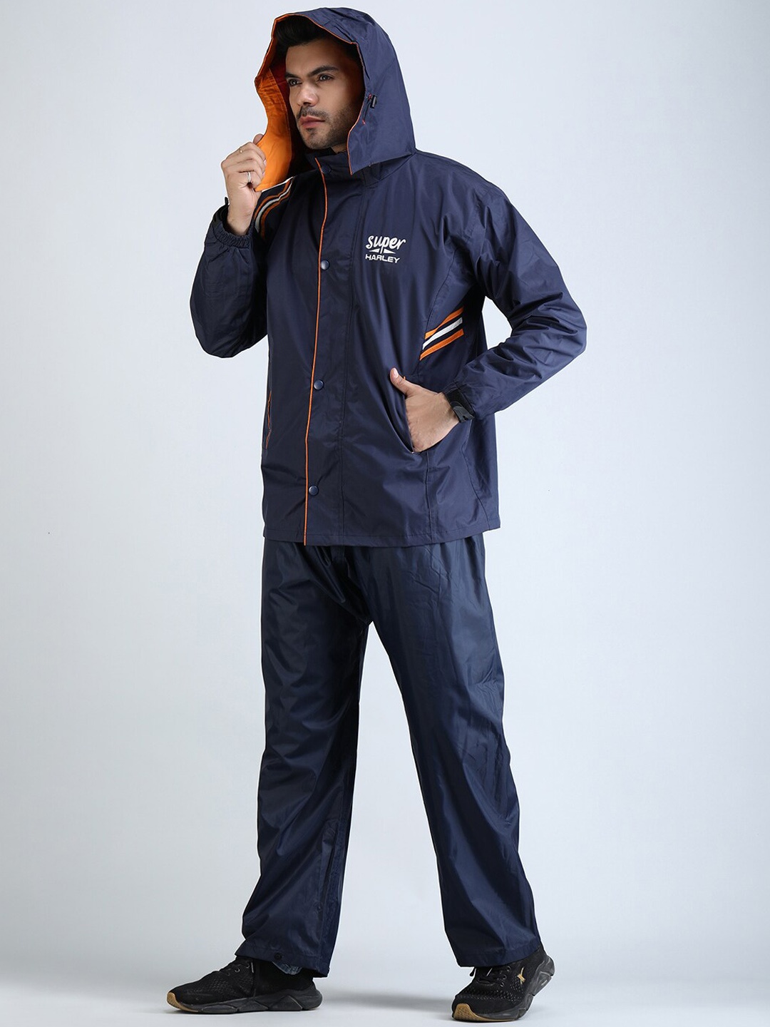 

Super Seam-Sealed Hooded Rain Suit, Blue