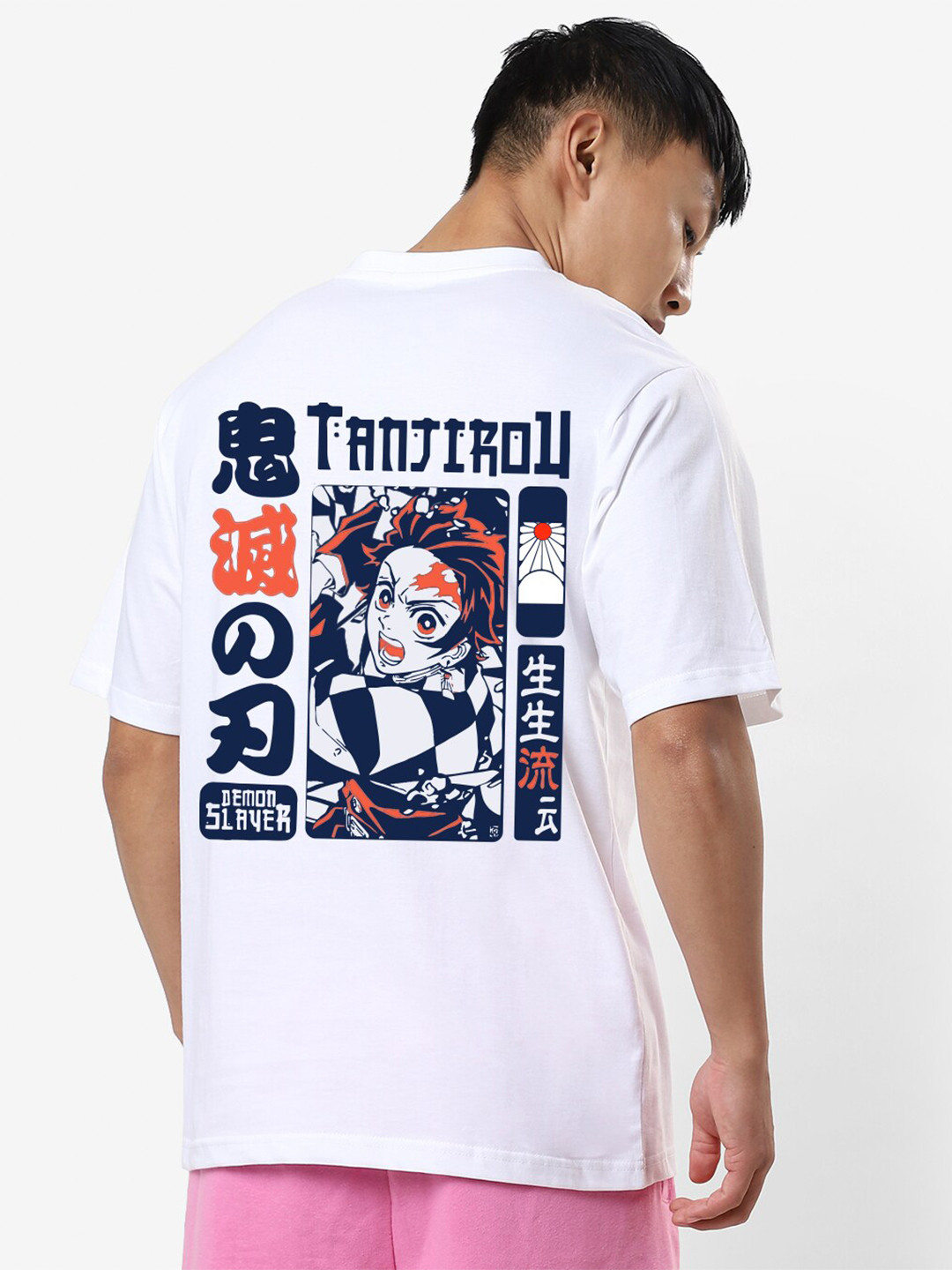 

STATUS MANTRA Graphic Printed Oversized Pure Cotton T-shirt, White