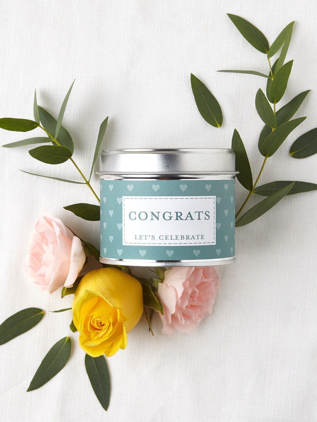 

Aromatic Fables White Congrats Wishes Scented Candle Tin Jar