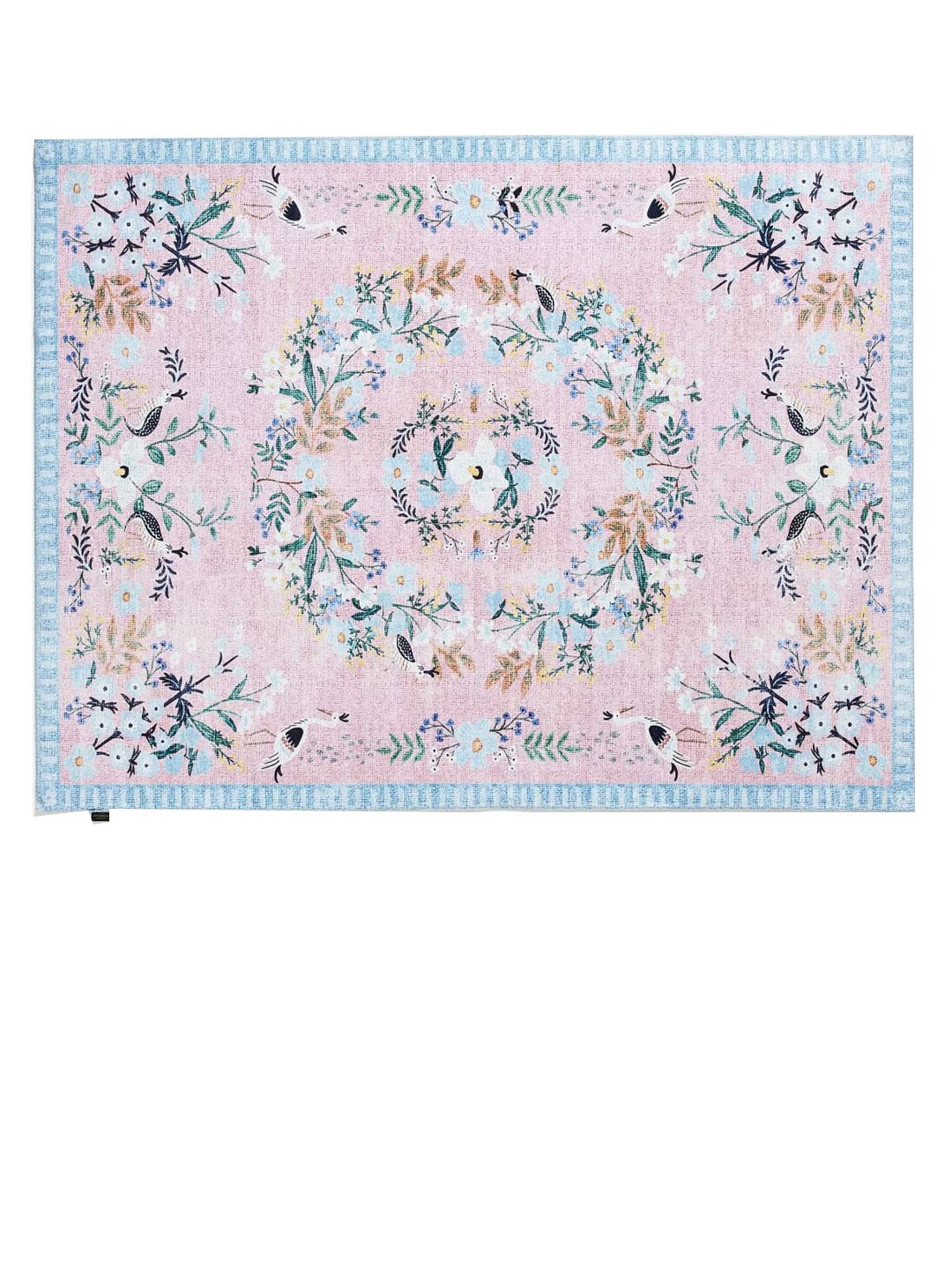 

THE HANDMADE FLAIR Loloi Palais Luxembourg Pink & Blue Floral Printed Woolen Rugs