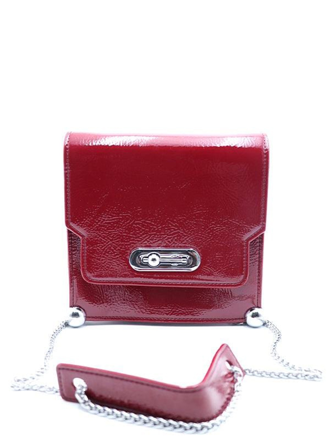 

ODETTE Structured Sling Bag, Red