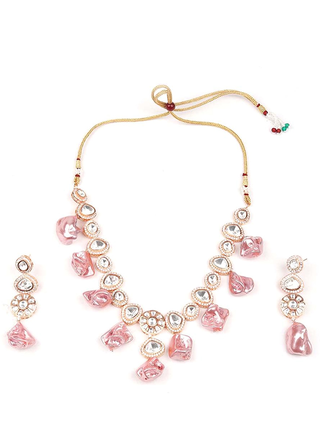 

ODETTE Rose Gold-Plated & Stone Studded Jewellery Set