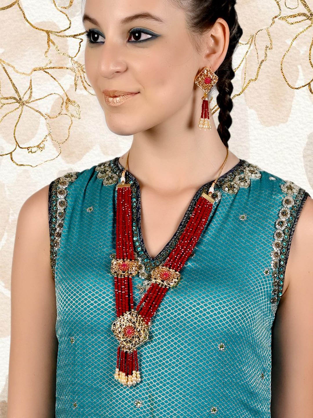 

ODETTE Gold-Plated Necklace & Earrings Set