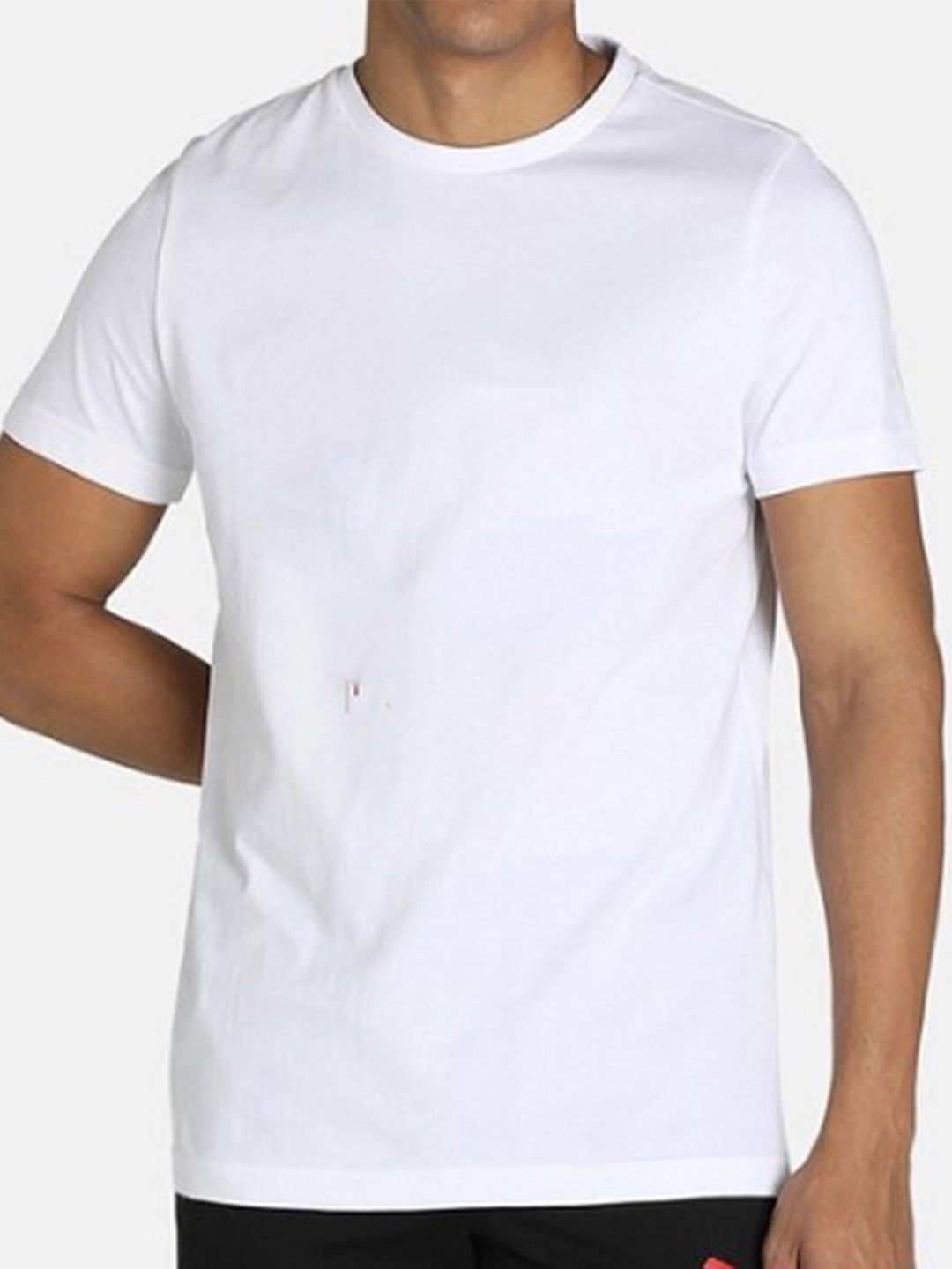 KAEZRI Round Neck Regular Fit Cotton T-shirt, White