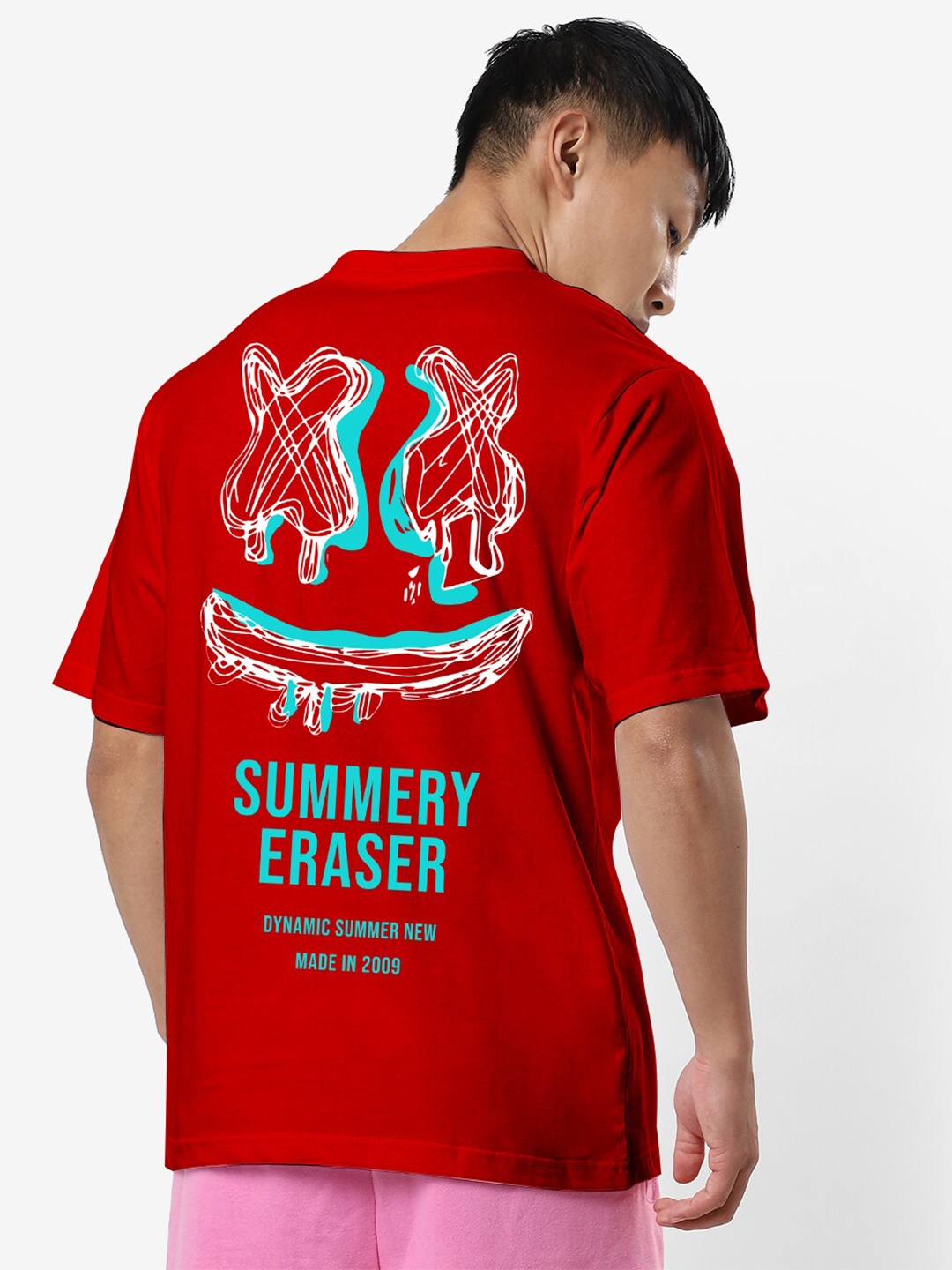 STATUS MANTRA Typography Printed Pure Cotton T-shirt, Red