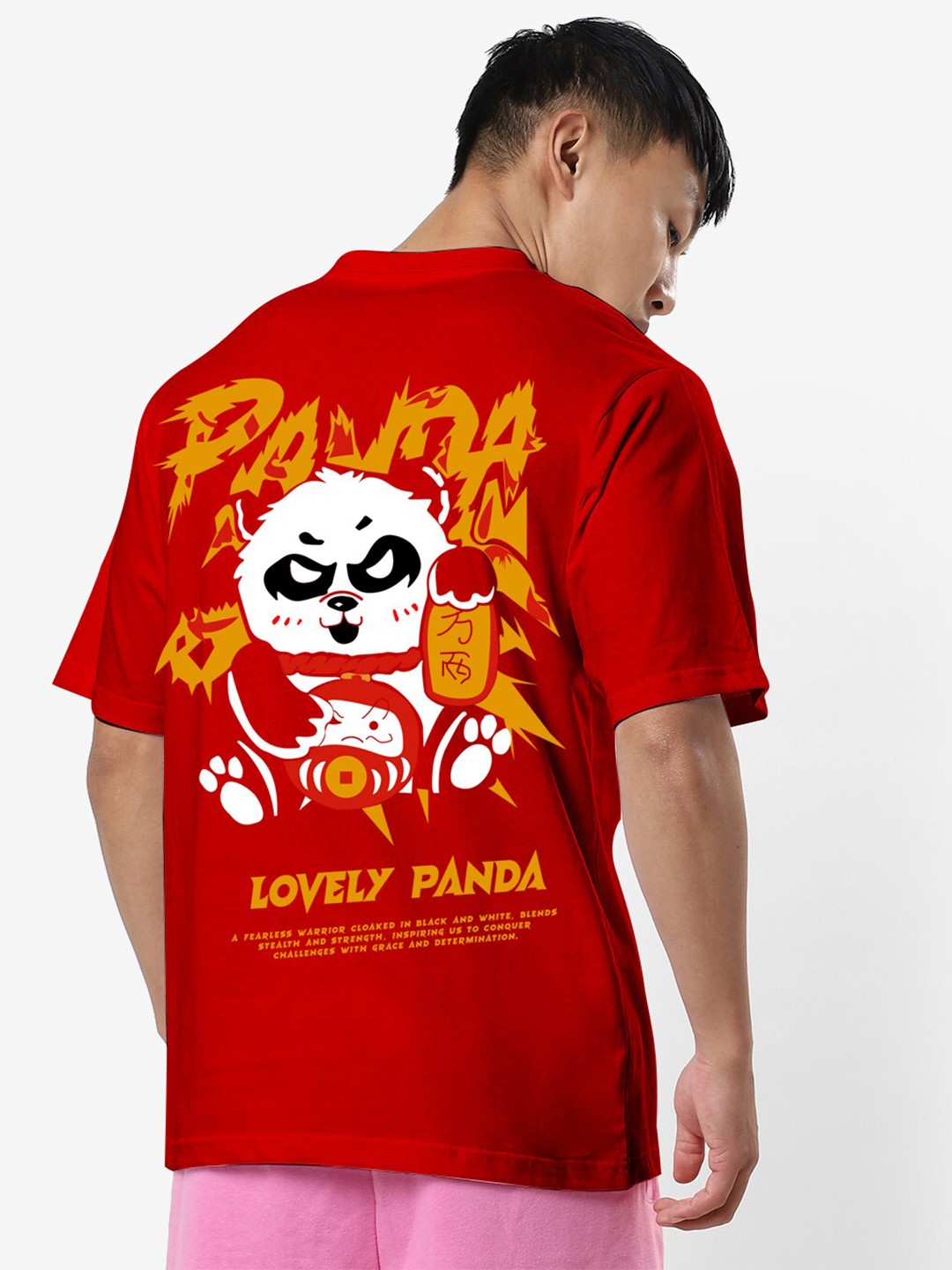

STATUS MANTRA Humour & Comic Kung Fu Panda Printed Pure cotton T-shirt, Red