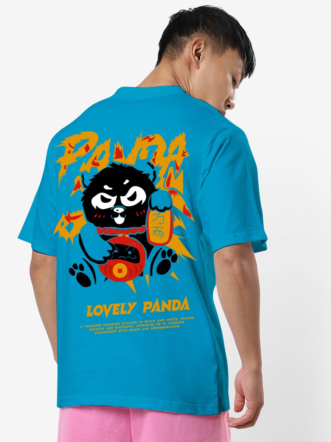 

STATUS MANTRA Graphic Printed Oversized Pure Cotton T-shirt, Teal