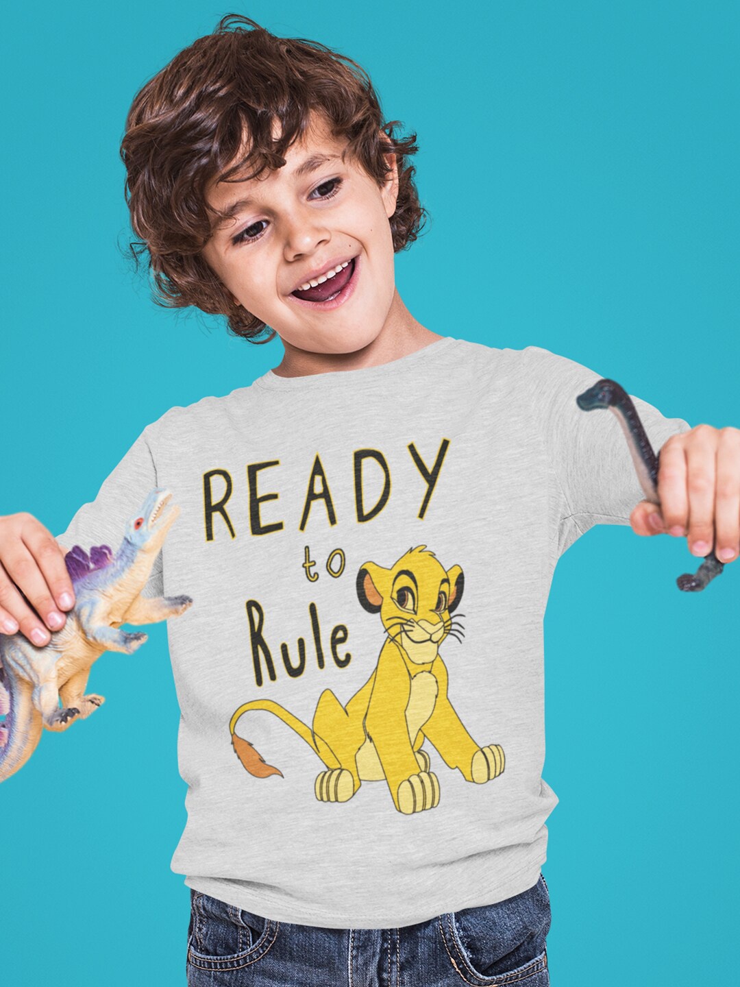 

KINSEY Boys Typography Printed Long Sleeves T-shirt, Grey melange