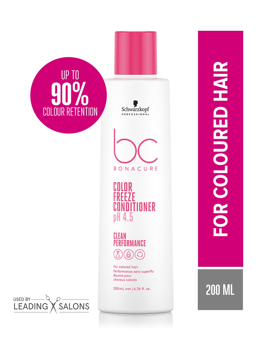

Schwarzkopf PROFESSIONAL Bonacure Color Freeze Conditioner for Coloured Hair - 200 ml, White