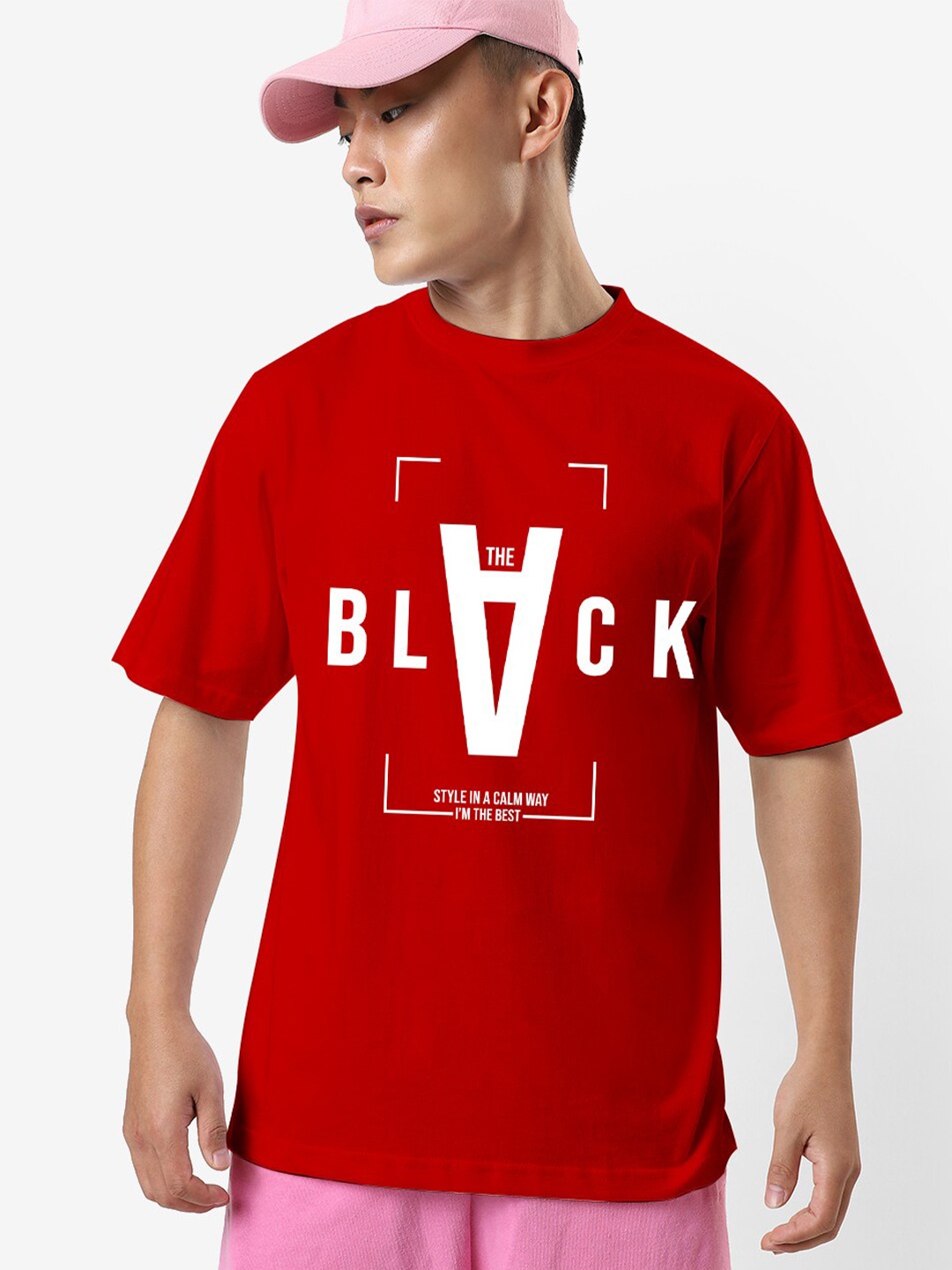 

STATUS MANTRA Graphic Printed Round Neck Cotton Regular T-shirt, Red