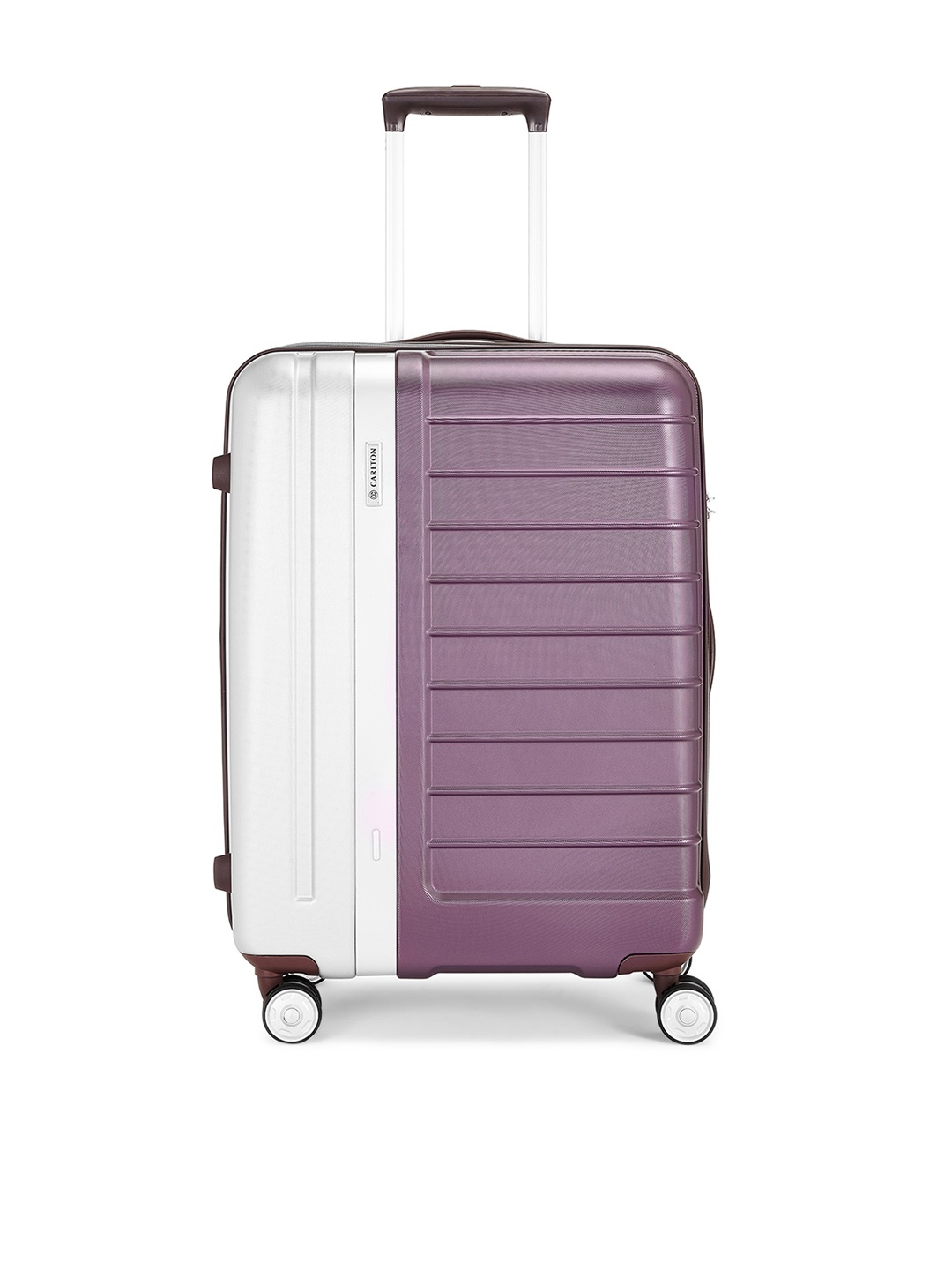 

CARLTON DUALTONE Textured Medium Trolley Bag, Purple