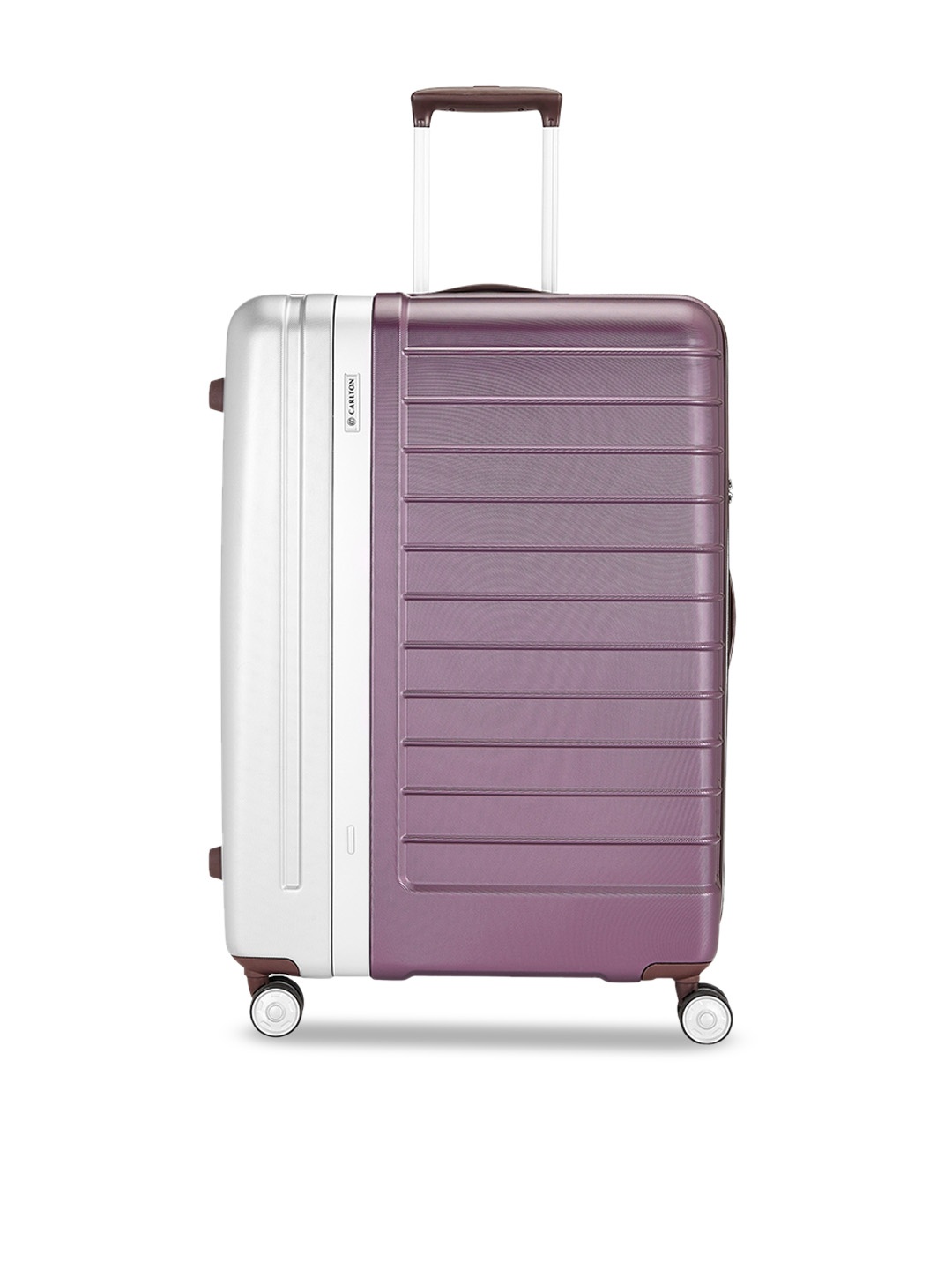 

CARLTON DUALTONE Colourblocked Textured Large Trolley Bag, Purple