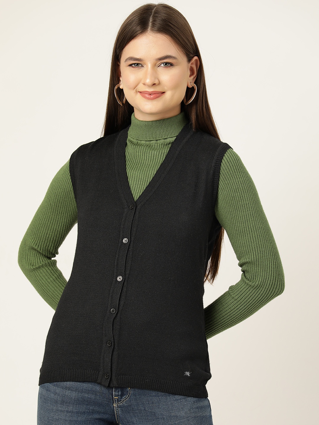 

Monte Carlo Women Solid Cardigan, Black